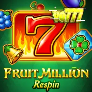 Tampilan visual mesin slot Fruit Million Respin dengan simbol buah klasik.