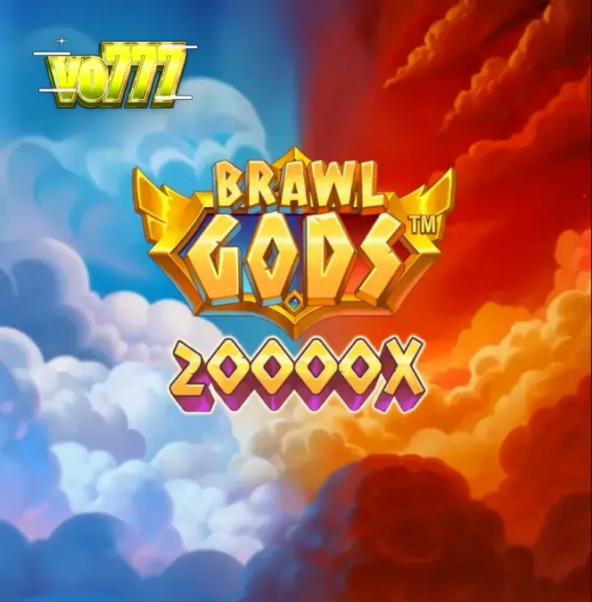 Tampilan layar terbagi yang menampilkan Zeus dan Hades dalam slot Brawl Gods